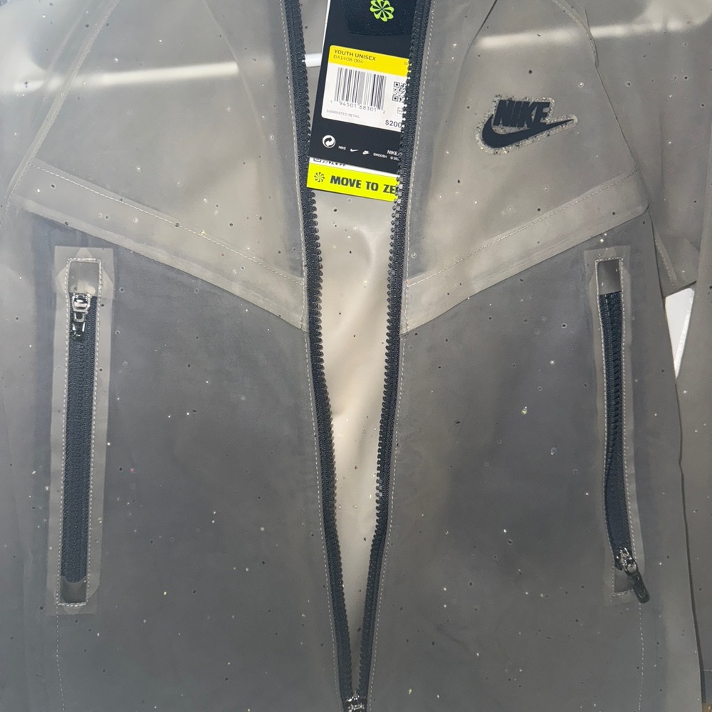 Nike Light Grey Youth Unisex Waterproof Jacket